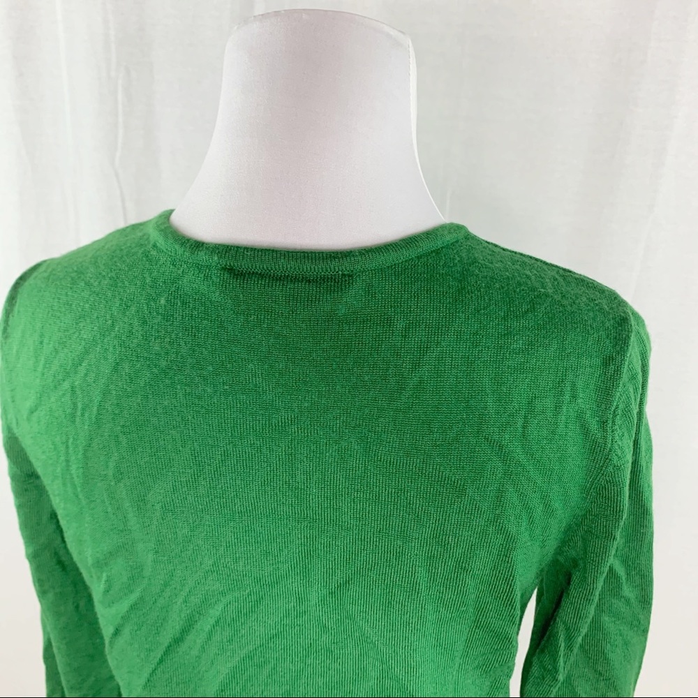 Pendleton green v-neck merino wool sweater - Picture 7 of 12